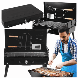 Jipos Tools Přenosný skládací gril + příslušenství R934 JIPOS