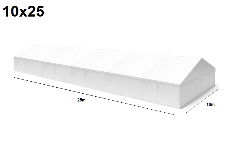TENTino Velkokapacitní párty stan 10x25 m Varianta: NOVÝ S OBOUSTRANNÝM POTISKEM