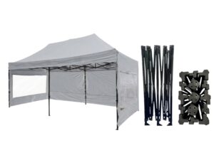 TENTino Nůžkový párty stan 3x6 m /6 noh STEEL HEXAGON Barva opláštění: 5A - ŠEDÁ