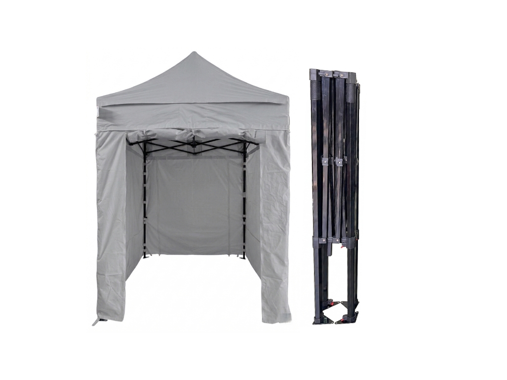 TENTino Nůžkový párty stan 2x2 m STEEL HEXAGON Barva opláštění (Zvolte variantu): 5A - ŠEDÁ