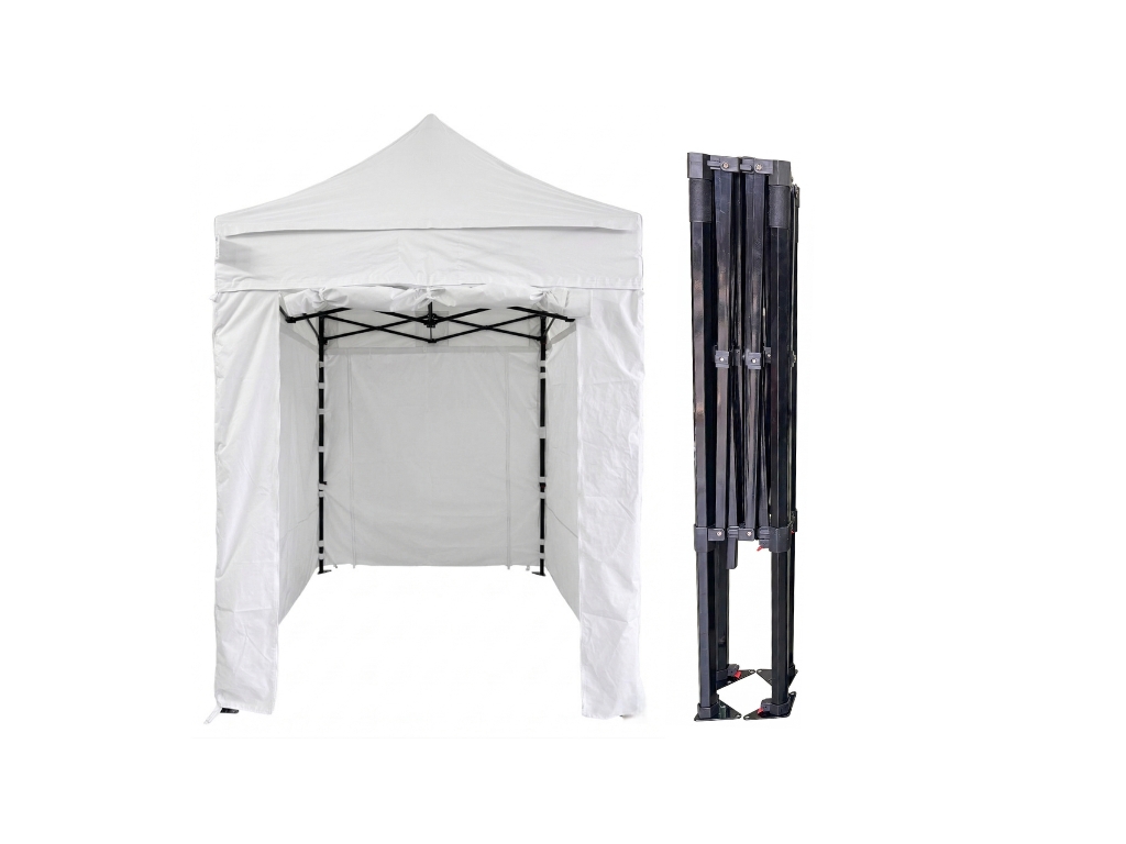 TENTino Nůžkový párty stan 2x2 m STEEL HEXAGON Barva opláštění (Zvolte variantu): 1A - BÍLÁ