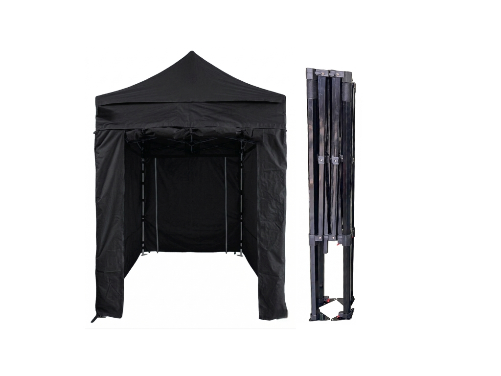 TENTino Nůžkový párty stan 2x2 m STEEL HEXAGON Barva opláštění (Zvolte variantu): 11A - ČERNÁ