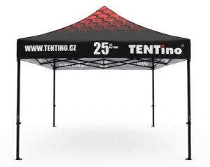 TENTino Nůžkový stan 3x3m STEEL HEXAGON – Limitovaná edice 25 let + potisk Barva opláštění (Zvolte variantu): 4A - ŽLUTÁ