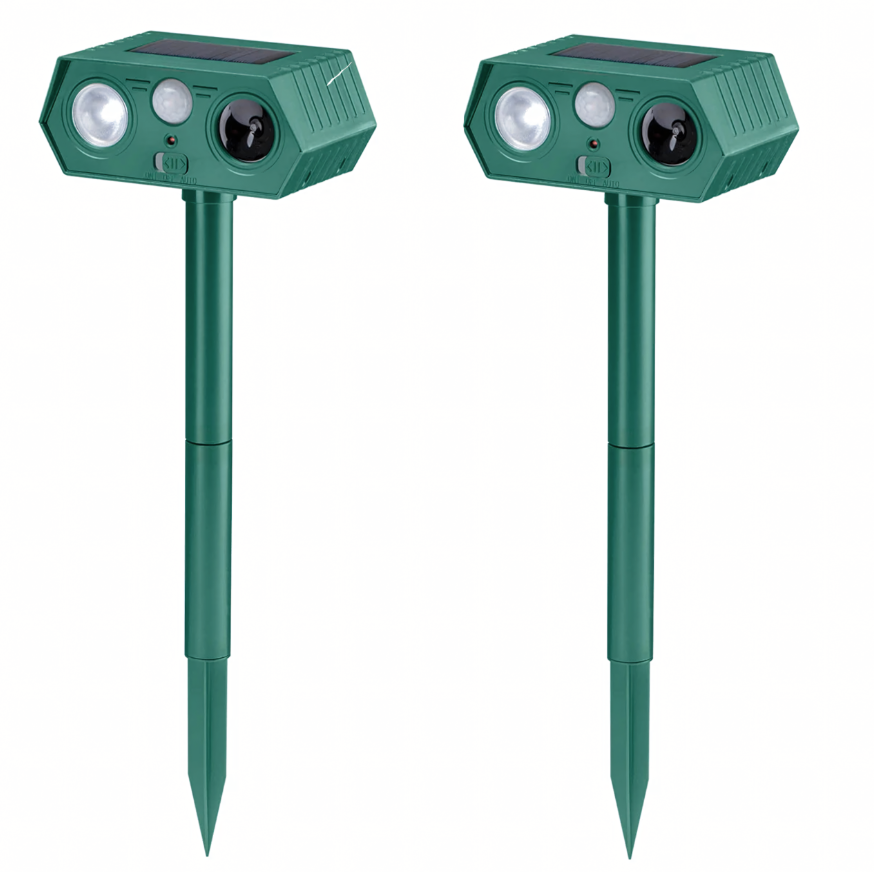 Jipos Tools Solární odpuzovač zvířat s detekcí pohybu 2ks R2157 JIPOS