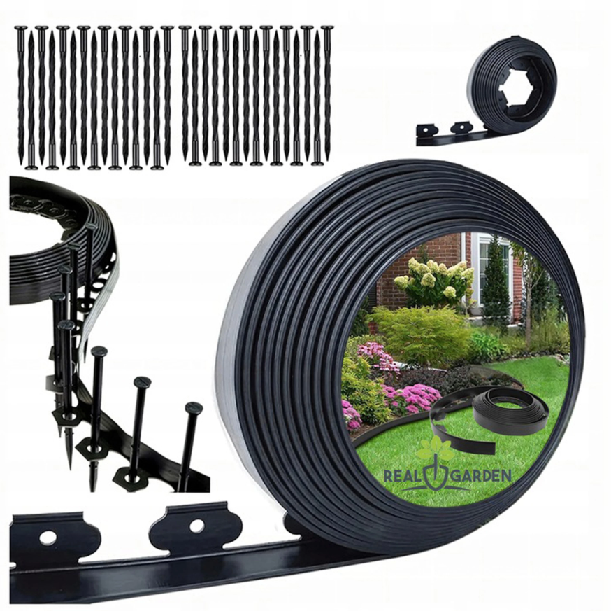 Jipos Tools Plastový obrubník 5cm x 10m + 30 kolíků R1019 JIPOS