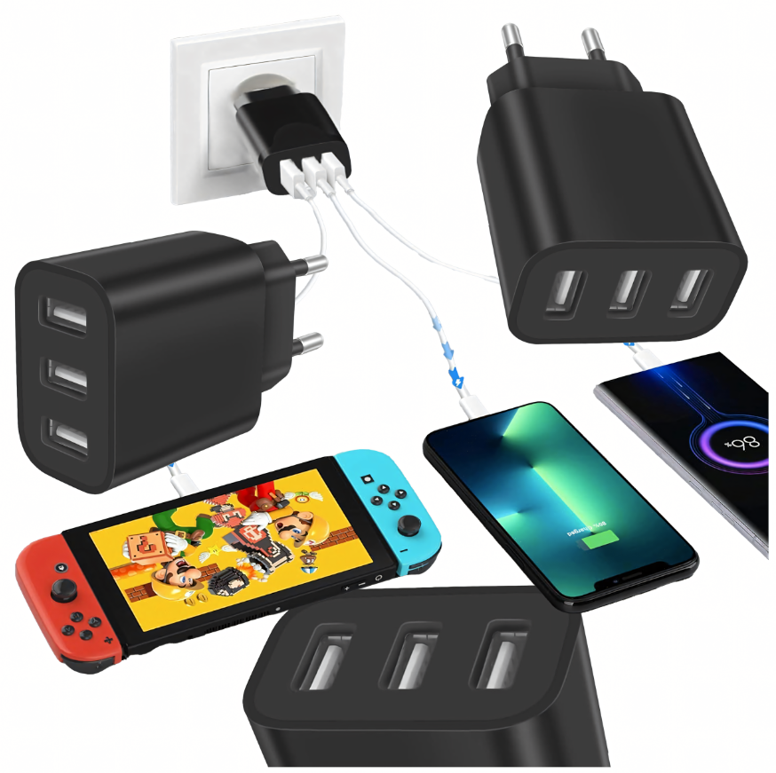 Jipos Tools Univerzální nabíječka 3xUSB R1573 JIPOS