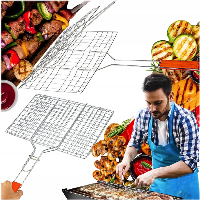 Jipos Tools Skládací grilovací rošt 34x58cm R946 JIPOS