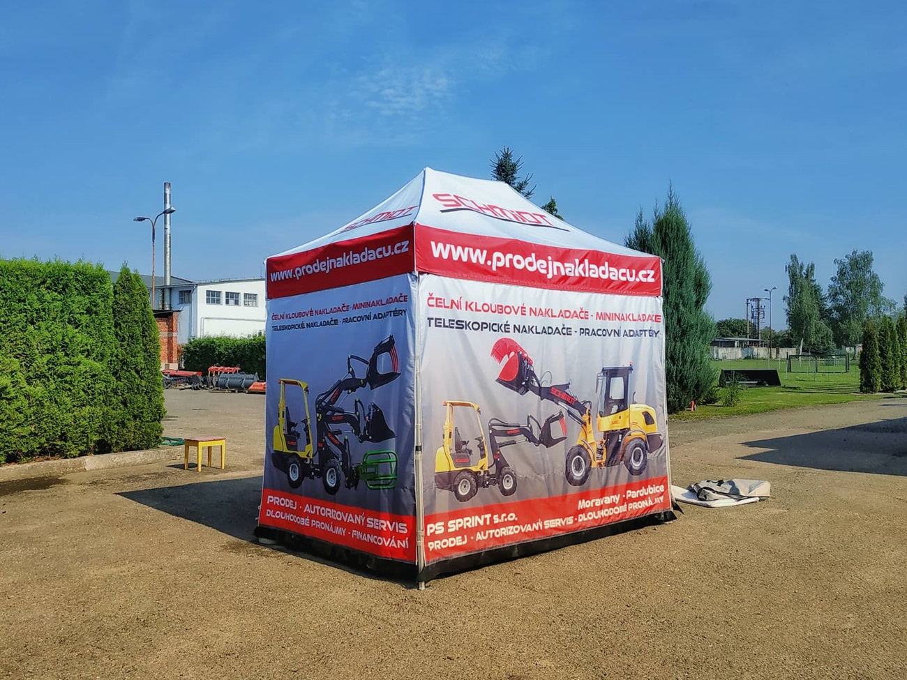 TENTino SET - Nůžkový párty stan 2x3 m s jednostranným potiskem Typ konstrukce: STEEL HEXAGON