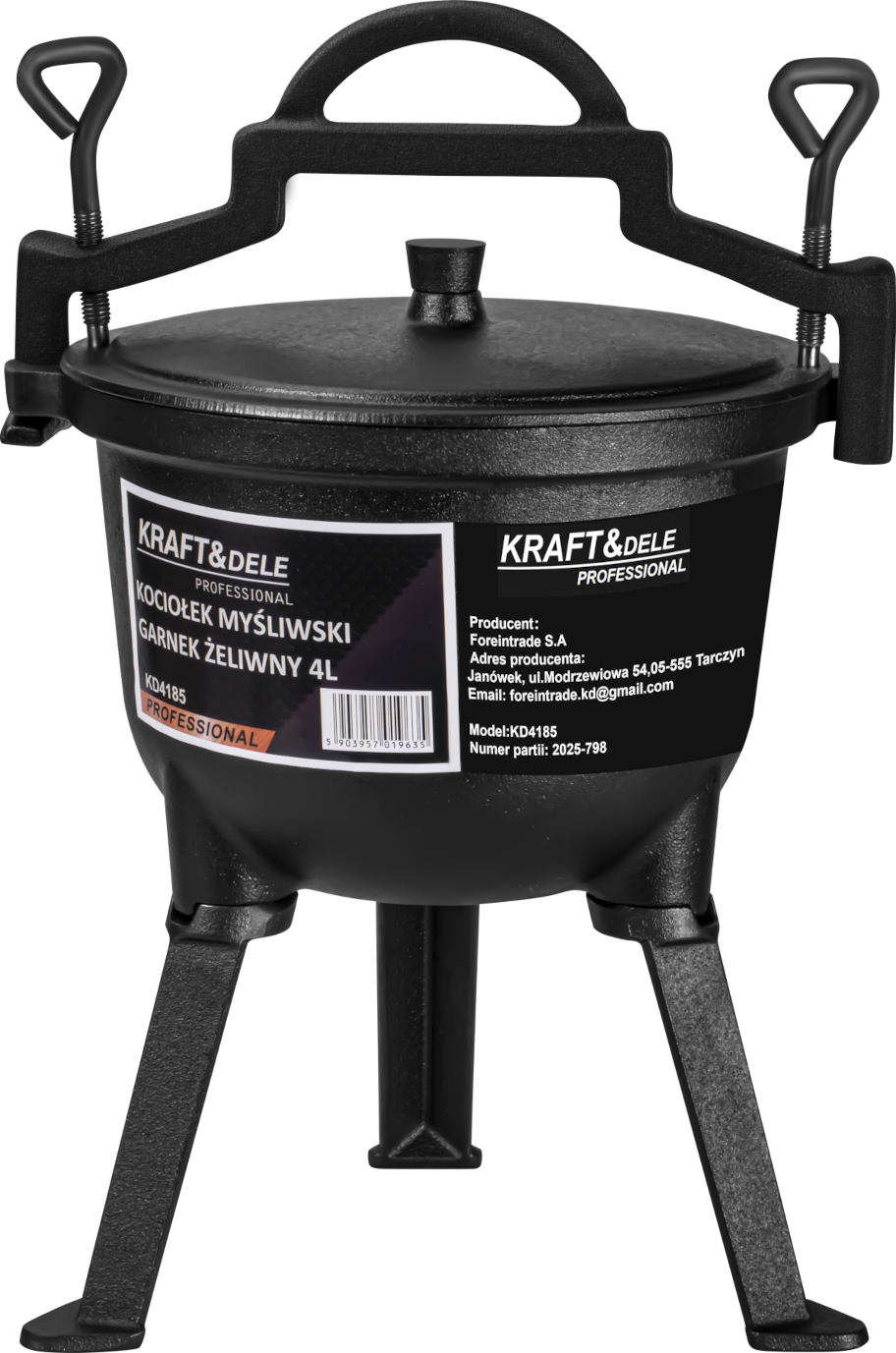 Litinový kotlík 4l KD4185 KRAFT&DELE