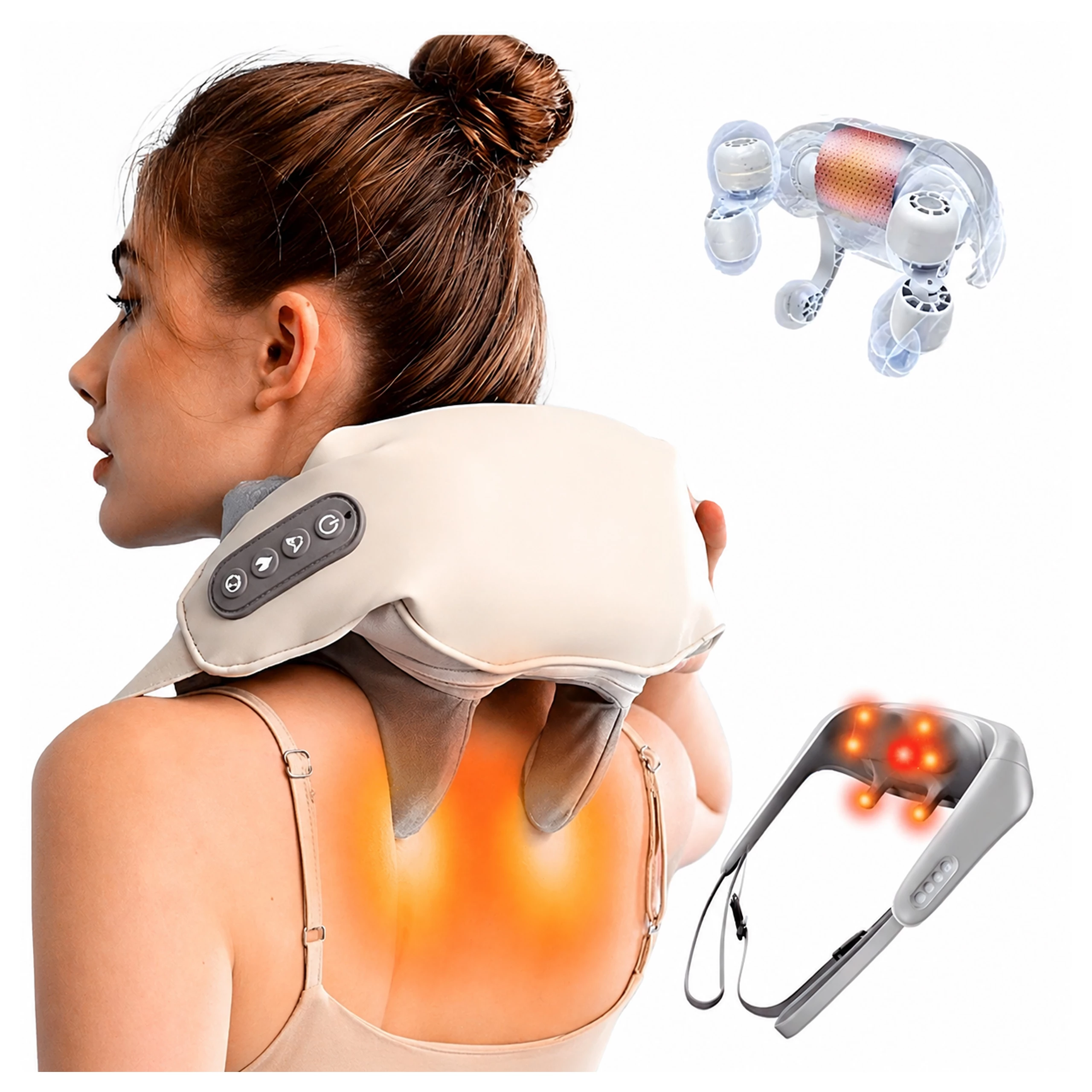 Jipos Tools Shiatsu masážní stroj na krk R1812 JIPOS