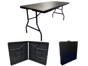 TENTino Skládací stůl 152x76 cm BLACK PŮLENÝ